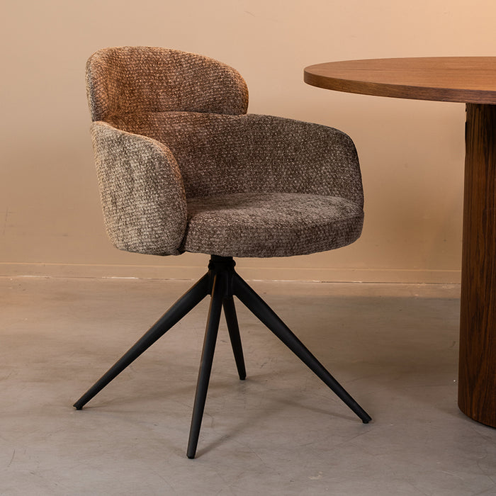 LABEL51 Eetkamerstoel Levi - Hunter - Elite - Zwart Metalen Frame-Eetkamerstoelen-LABEL51
