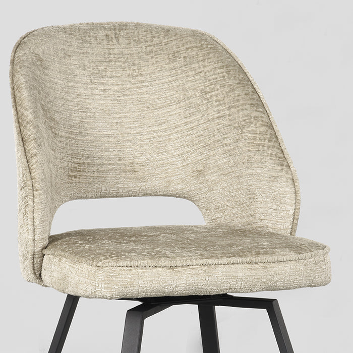 LABEL51 Eetkamerstoel Lewis Beige Draaibaar 52x66x84 cm-Eetkamerstoelen-LABEL51