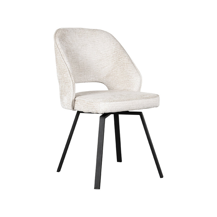 LABEL51 Eetkamerstoel Lewis Crème Draaibaar 52x58x84 cm-Eetkamerstoelen-LABEL51