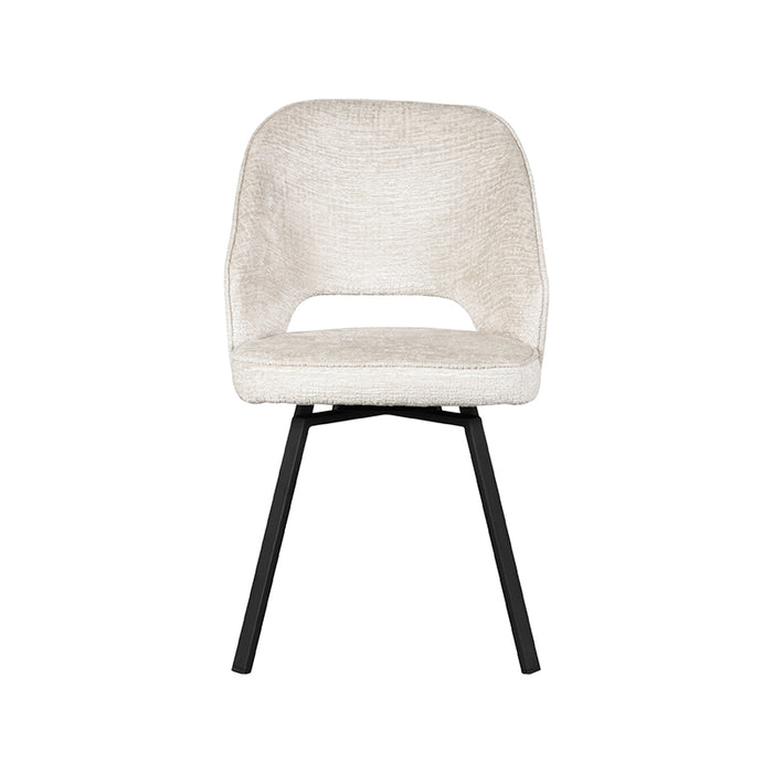 LABEL51 Eetkamerstoel Lewis Crème Draaibaar 52x58x84 cm-Eetkamerstoelen-LABEL51