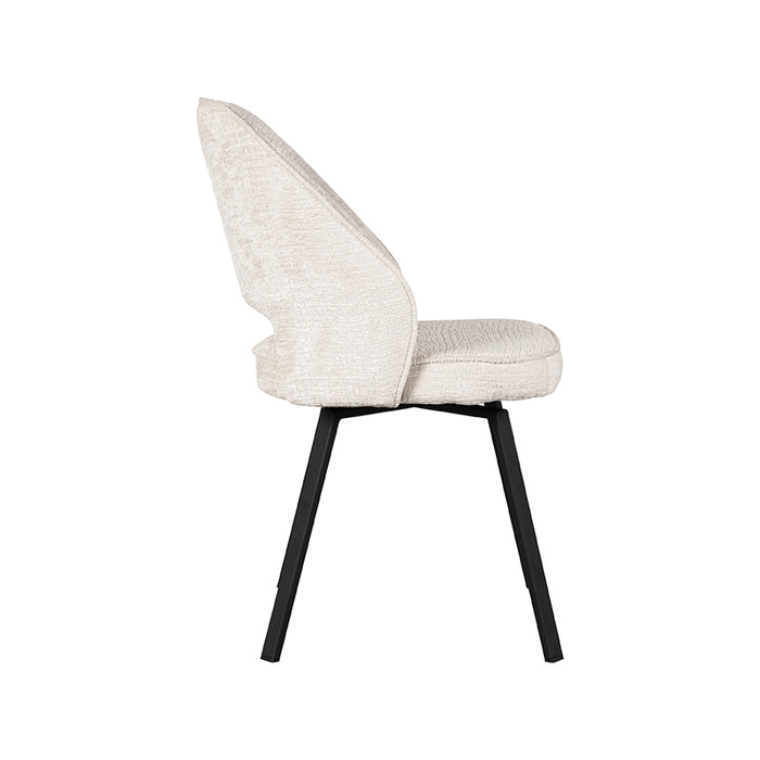 LABEL51 Eetkamerstoel Lewis Crème Draaibaar 52x58x84 cm-Eetkamerstoelen-LABEL51