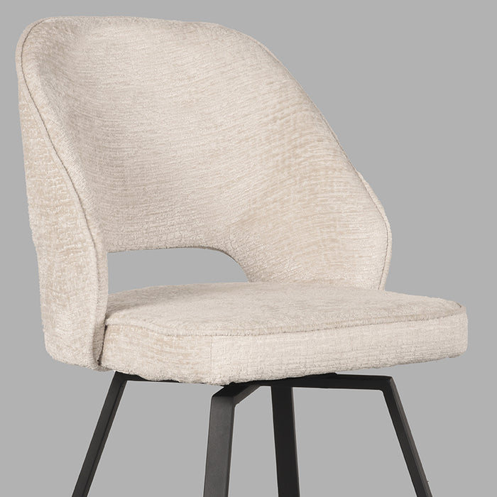 LABEL51 Eetkamerstoel Lewis Crème Draaibaar 52x58x84 cm-Eetkamerstoelen-LABEL51