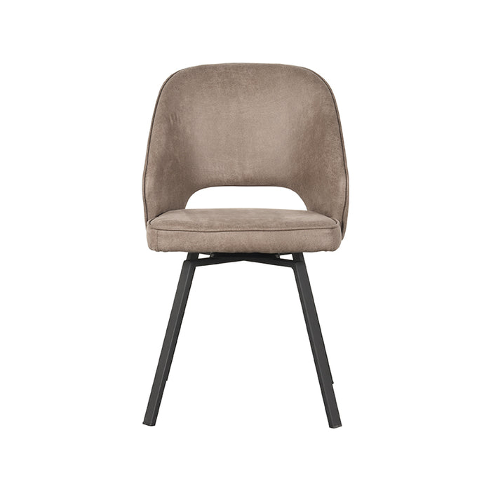 LABEL51 Eetkamerstoel Lewis Taupe Draaibaar 52x58x84 cm-Eetkamerstoelen-LABEL51