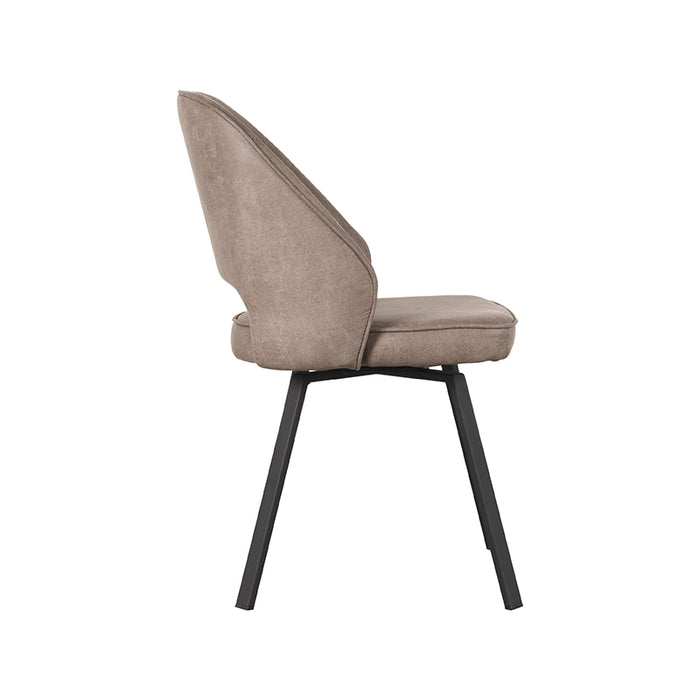 LABEL51 Eetkamerstoel Lewis Taupe Draaibaar 52x58x84 cm-Eetkamerstoelen-LABEL51