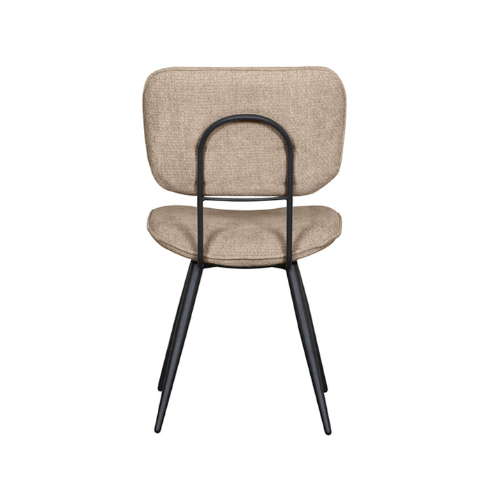 LABEL51 Eetkamerstoel Liva - Clay - Elite - Zwart Metalen Frame-Eetkamerstoelen-LABEL51