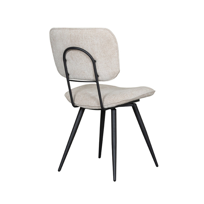 LABEL51 Eetkamerstoel Liva - Naturel - Elite - Black Frame-Eetkamerstoelen-LABEL51