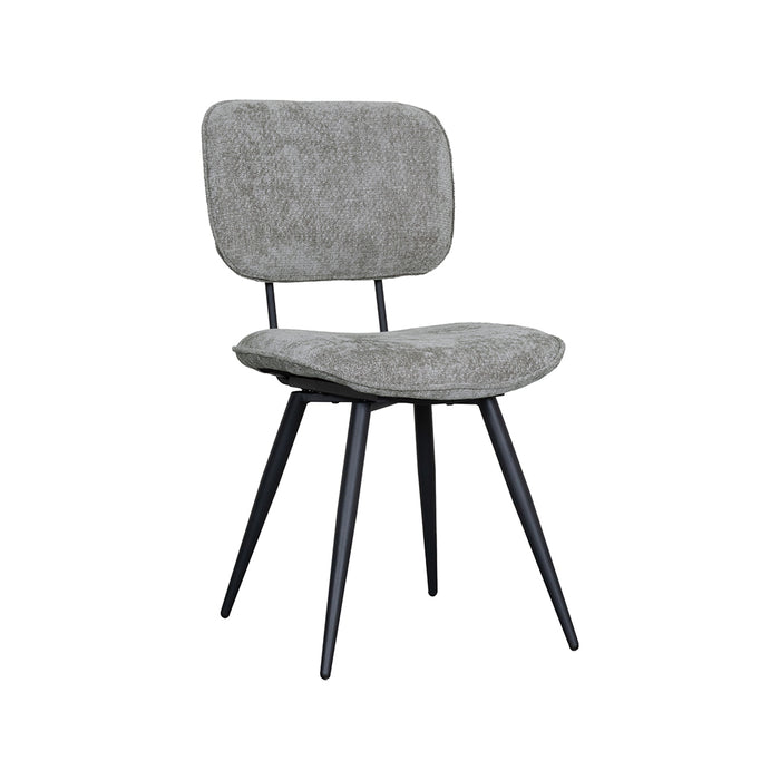 LABEL51 Dining Chair Liva Stone Elite Black Metal Frame 49x60x87 cm