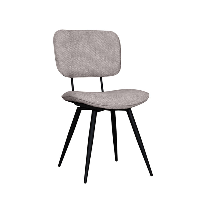 LABEL51 Eetkamerstoel Liva - Stone - Elite - Zwart Metalen Frame-Eetkamerstoelen-LABEL51