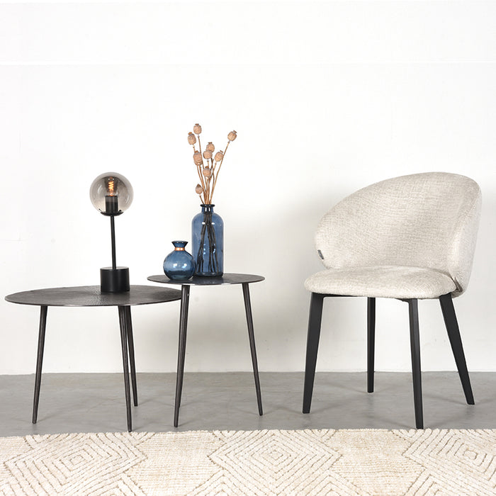 2de kans LABEL51 Eetkamerstoel Logan - Crème - Fluweel-Eetkamerstoelen-LABEL51