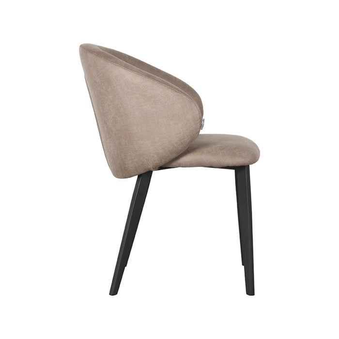 LABEL51 Eetkamerstoel Logan Taupe Micro Suede 57x62x84 cm-Eetkamerstoelen-LABEL51