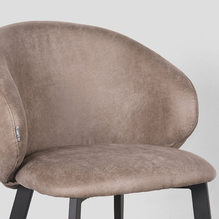 LABEL51 Eetkamerstoel Logan Taupe Micro Suede 57x62x84 cm-Eetkamerstoelen-LABEL51
