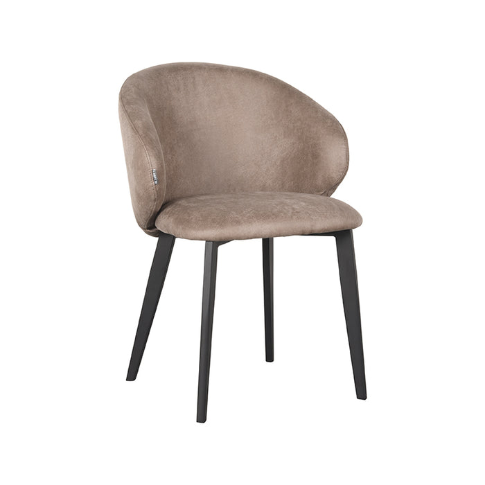 LABEL51 Eetkamerstoel Logan taupe Micro suede 57x62x84 cm