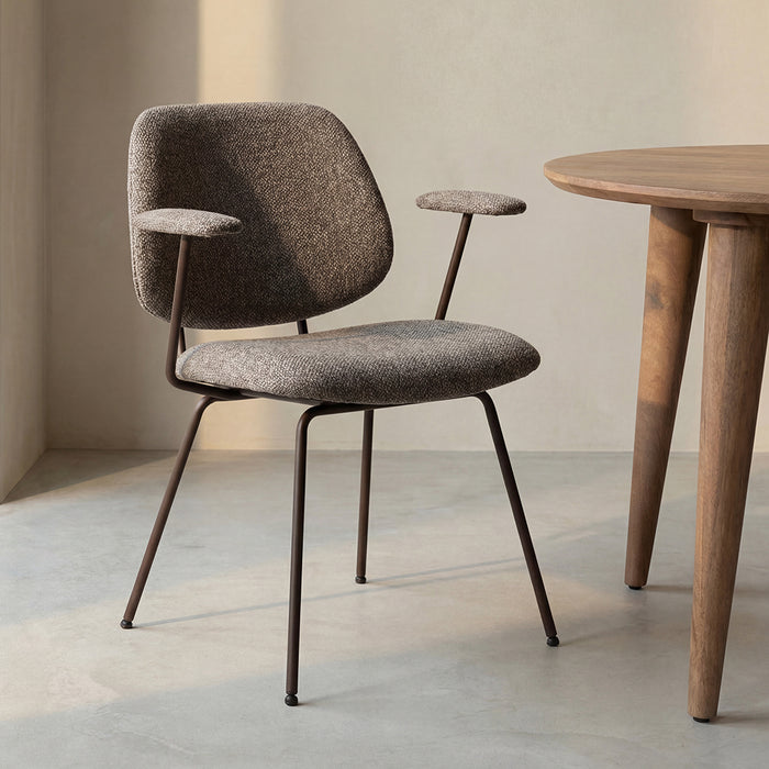 Esszimmerstuhl Loreto - Mushroom - Royal Boucle - Bronze...