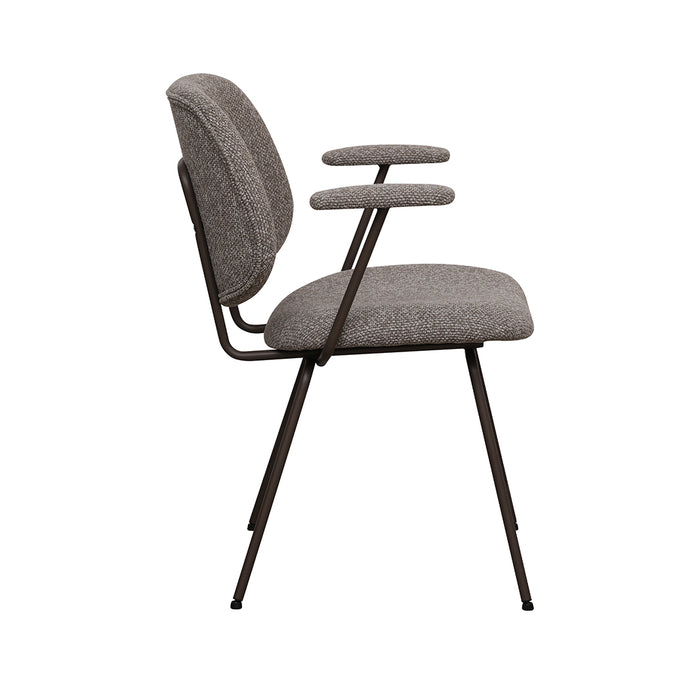 Eetkamerstoel Loreto - Mushroom - Royal Boucle - Brons...-Eetkamerstoelen-LABEL51