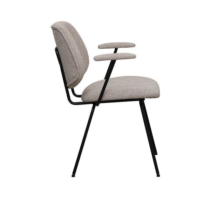 Eetkamerstoel Loreto - Naturel - Royal Boucle-Eetkamerstoelen-LABEL51