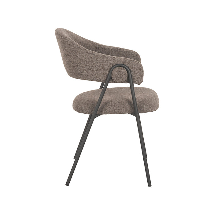 LABEL51 Eetkamerstoel Lowen Bruin Boucle 58x60x84 cm-Eetkamerstoelen-LABEL51