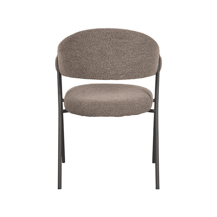LABEL51 Eetkamerstoel Lowen Bruin Boucle 58x60x84 cm-Eetkamerstoelen-LABEL51