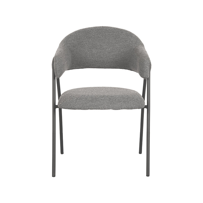 LABEL51 Eetkamerstoel Lowen Grijs Boucle 58x60x84 cm-Eetkamerstoelen-LABEL51
