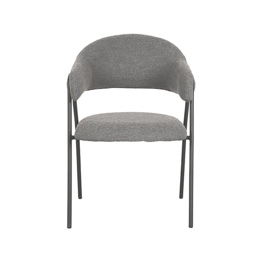 LABEL51 Eetkamerstoel Lowen - Grijs - Boucle-Eetkamerstoelen-LABEL51
