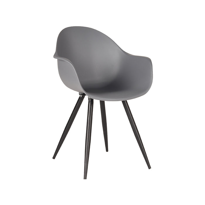 LABEL51 Eetkamerstoel Luca Antraciet PP Metaal 58x54x85 cm-Eetkamerstoelen-LABEL51