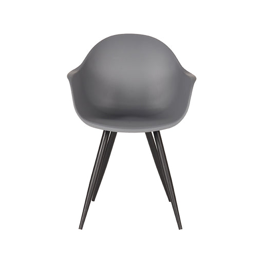 LABEL51 Eetkamerstoel Luca - Antraciet - PP - Zwart Metalen Frame-Eetkamerstoelen-LABEL51