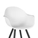 LABEL51 Eetkamerstoel Luca Wit PP Zwart Metalen Frame 58x54x85 cm-Eetkamerstoelen-LABEL51