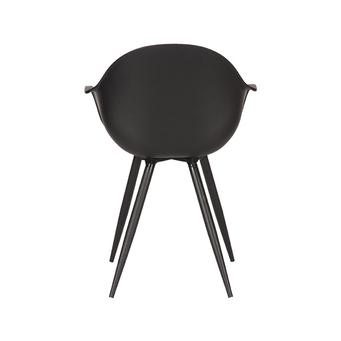 LABEL51 Eetkamerstoel Luca Zwart PP Zwart Metalen Frame 58x54x85 cm-Eetkamerstoelen-LABEL51