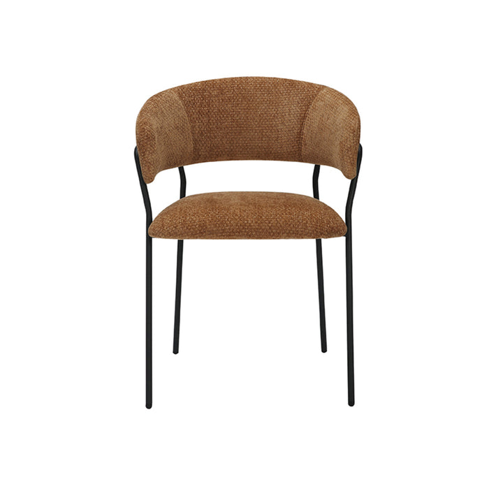 LABEL51 Eetkamerstoel Luuk - Cognac - Elite - Black Frame-Eetkamerstoelen-LABEL51