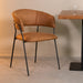 LABEL51 Eetkamerstoel Luuk - Cognac - Micro Suede-Eetkamerstoelen-LABEL51