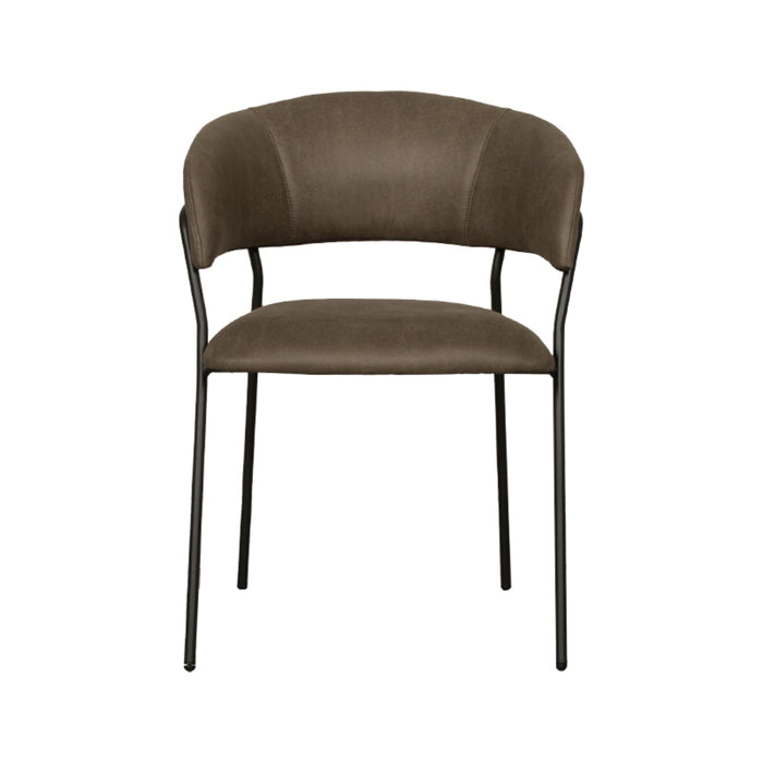 LABEL51 Eetkamerstoel Luuk - Moss - Micro Suede - Black Frame-Eetkamerstoelen-LABEL51