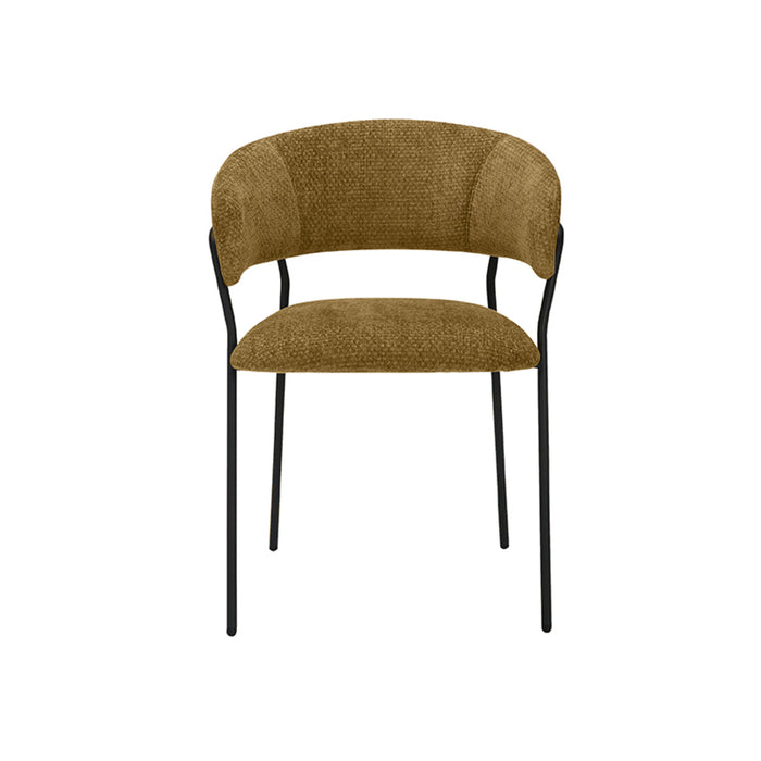 LABEL51 Eetkamerstoel Luuk - Mustard - Elite - Black Frame-Eetkamerstoelen-LABEL51