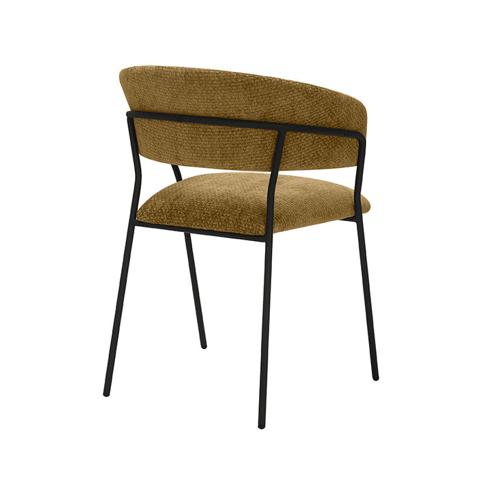 LABEL51 Eetkamerstoel Luuk Stof Mustard-Eetkamerstoelen-LABEL51