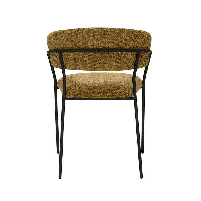 LABEL51 Eetkamerstoel Luuk Stof Mustard-Eetkamerstoelen-LABEL51