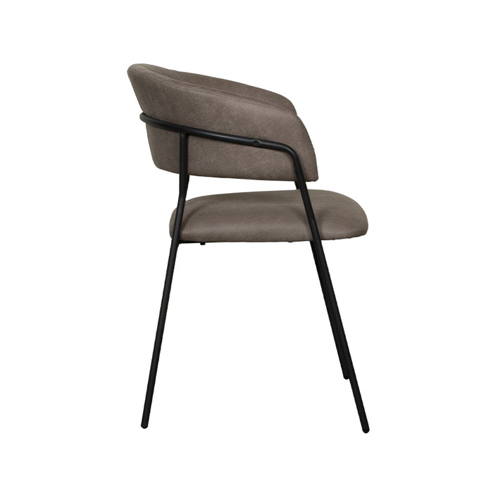 LABEL51 Eetkamerstoel Luuk - Taupe - Micro Suede-Eetkamerstoelen-LABEL51