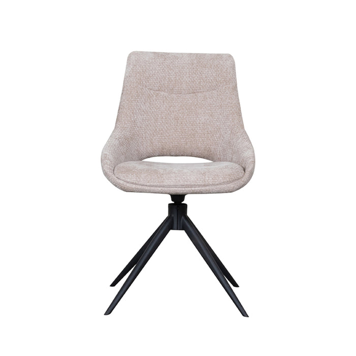 LABEL51 Eetkamerstoel Marlow - Clay - Elite - Black Frame - Draaibaar-Eetkamerstoelen-LABEL51