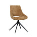 LABEL51 Eetkamerstoel Marlow - Mustard - Elite - Black Frame - Draaibaar-Eetkamerstoelen-LABEL51