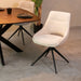 LABEL51 Eetkamerstoel Marlow - Naturel - Elite - Black Frame - Draibaar-Eetkamerstoelen-LABEL51