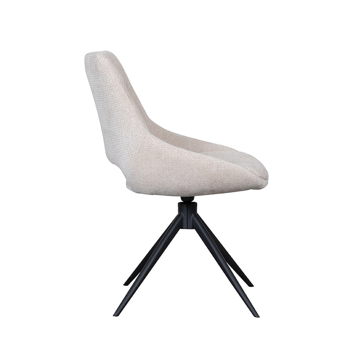LABEL51 Dining Chair Marlow Natural Elite Swivel 48x63x86 cm