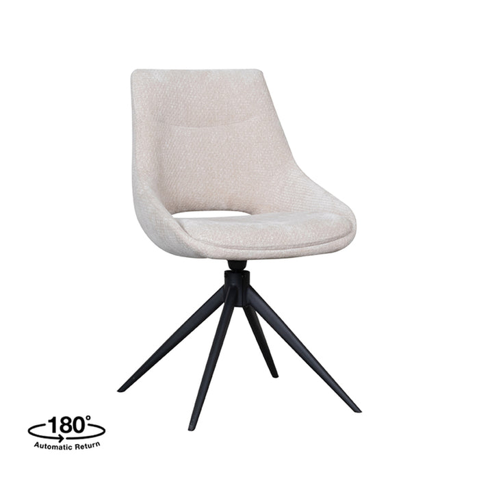 LABEL51 Eetkamerstoel Marlow - Naturel - Elite - Draaibaar-Eetkamerstoelen-LABEL51