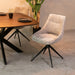 LABEL51 Eetkamerstoel Marlow - Stone - Elite - Black Frame - Draaibaar-Eetkamerstoelen-LABEL51