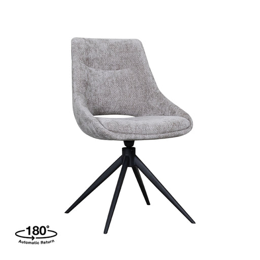 LABEL51 Eetkamerstoel Marlow - Stone - Elite - Black Frame - Draaibaar-Eetkamerstoelen-LABEL51