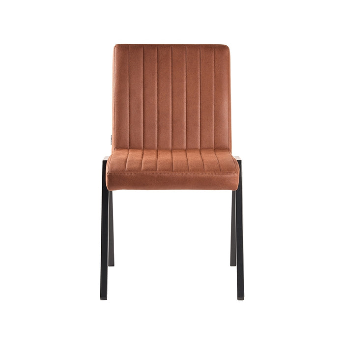 LABEL51 Eetkamerstoel Matz Cognac Microvezel 50x60x86 cm-Eetkamerstoelen-LABEL51