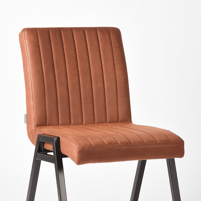 LABEL51 Eetkamerstoel Matz Cognac Microvezel 50x60x86 cm-Eetkamerstoelen-LABEL51