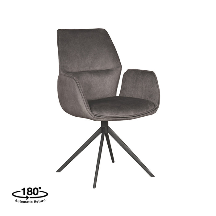 LABEL51 Eetkamerstoel Mellow - Antraciet - Cosmo - Draaibaar-Eetkamerstoelen-LABEL51