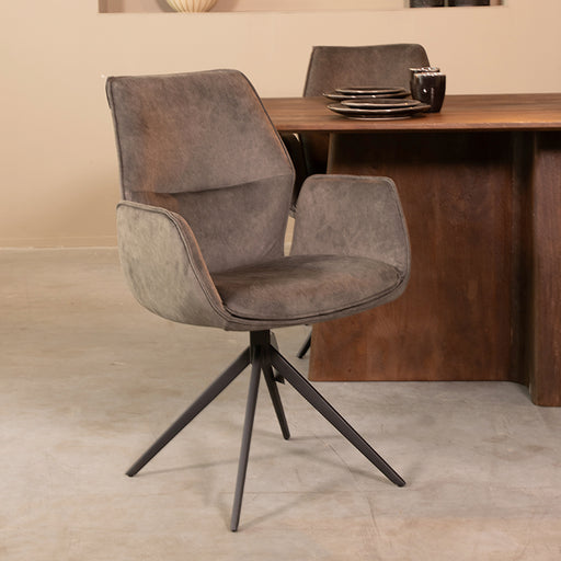 LABEL51 Eetkamerstoel Mellow - Antraciet - Cosmo - Draaibaar-Eetkamerstoelen-LABEL51