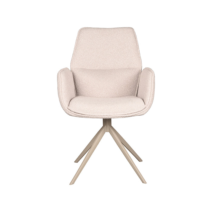 LABEL51 Eetkamerstoel Mellow Naturel Boucle #2 Draaibaar 58x63x92 cm-Eetkamerstoelen-LABEL51