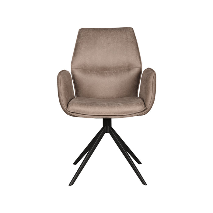 LABEL51 Eetkamerstoel Mellow - Taupe - Micro Suede - Draaibaar-Eetkamerstoelen-LABEL51