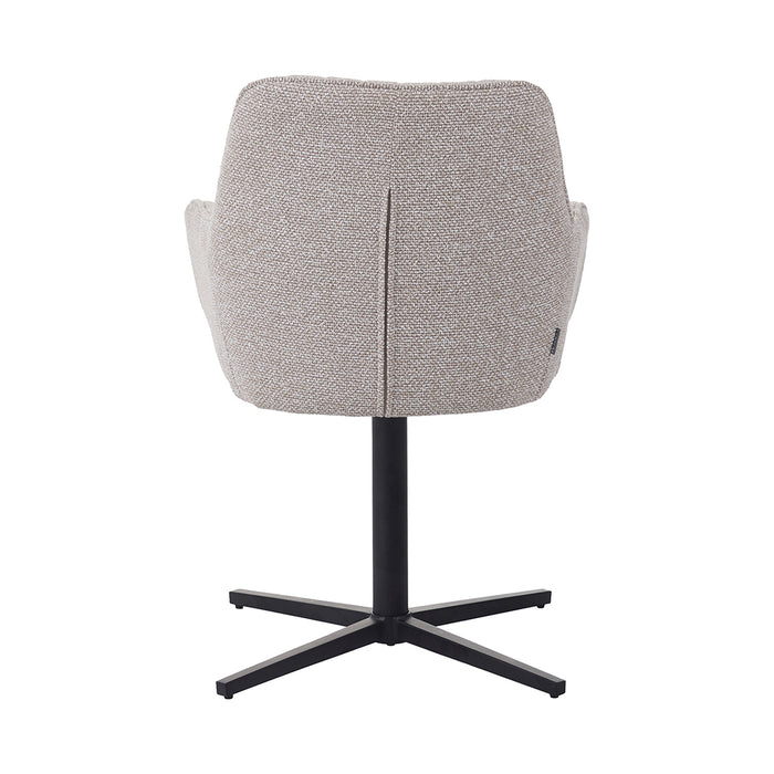 LABEL51 Eetkamerstoel Mira naturel bouclé 58x62x85 cm
