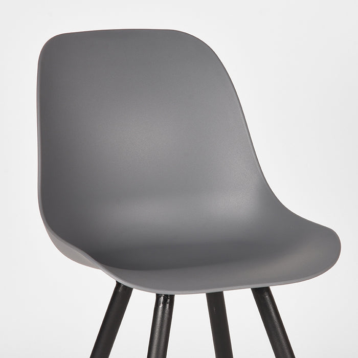 LABEL51 Eetkamerstoel Monza Antraciet PP 46x54x88 cm-Eetkamerstoelen-LABEL51