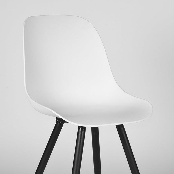 LABEL51 Eetkamerstoel Monza Wit PP Metaal 46x54x88 cm-Eetkamerstoelen-LABEL51